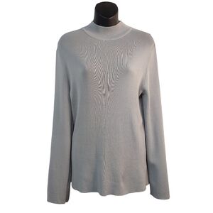 Fate by LFD Sweater Women's Gray Split Tie Sleeve Sweater Sz L NWT